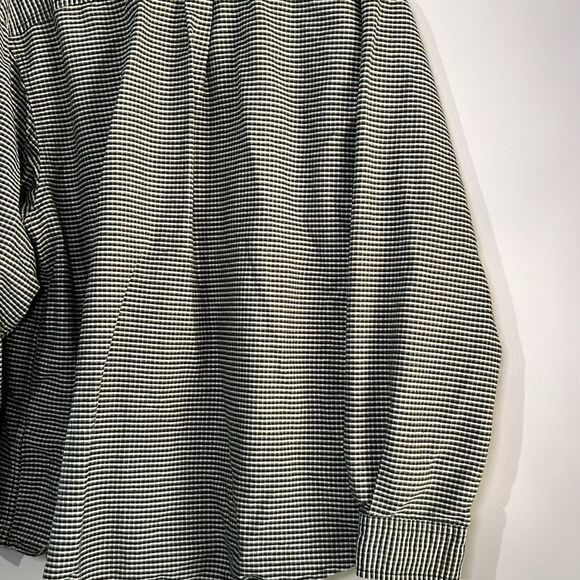 Route 66 Button Up Shirt Men's Size XL Long Sleeve Green Cream Check Cott… - Picture 9 of 10